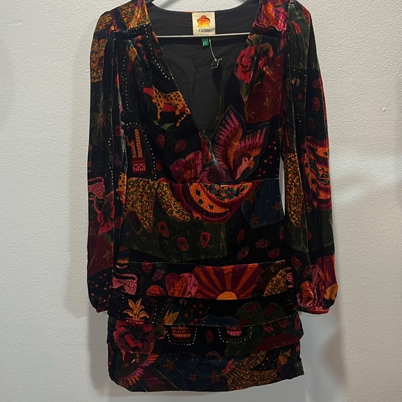 NWOT Farm Rio crazy mix mini dress - Picture 7 of 10